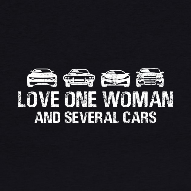 Vintage Car Love One Women And Several Cars by joneK